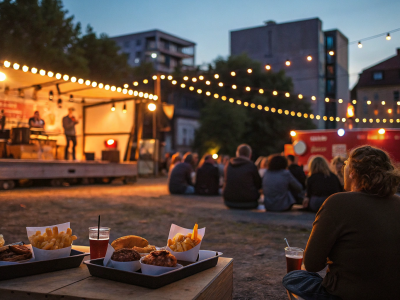 an-open-air-cultural-event-at-dusk--with-a-small-c